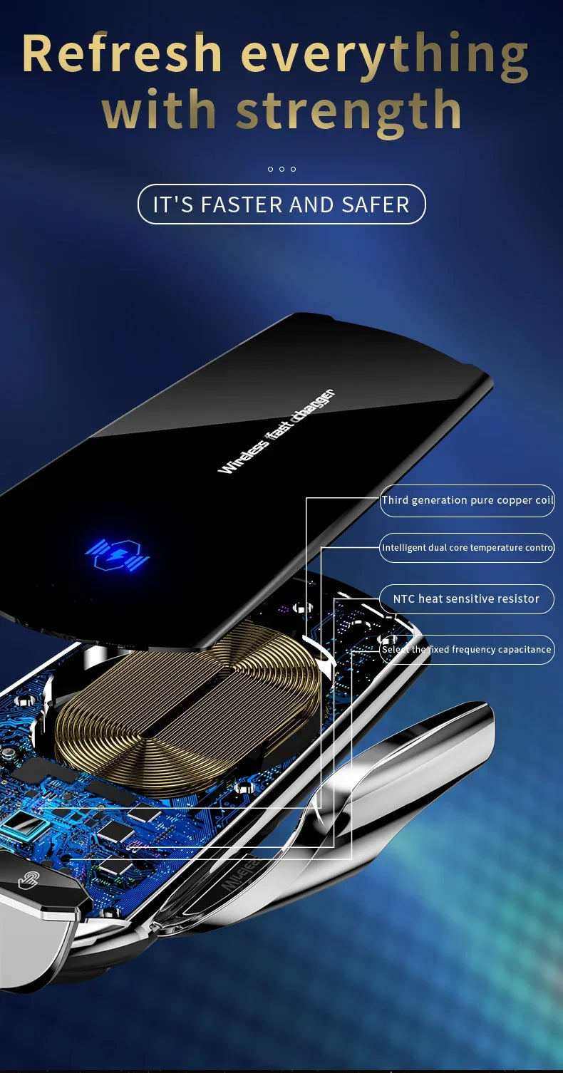 Computer hardware component with cooling system on a blue background, featuring text about speed and safety.