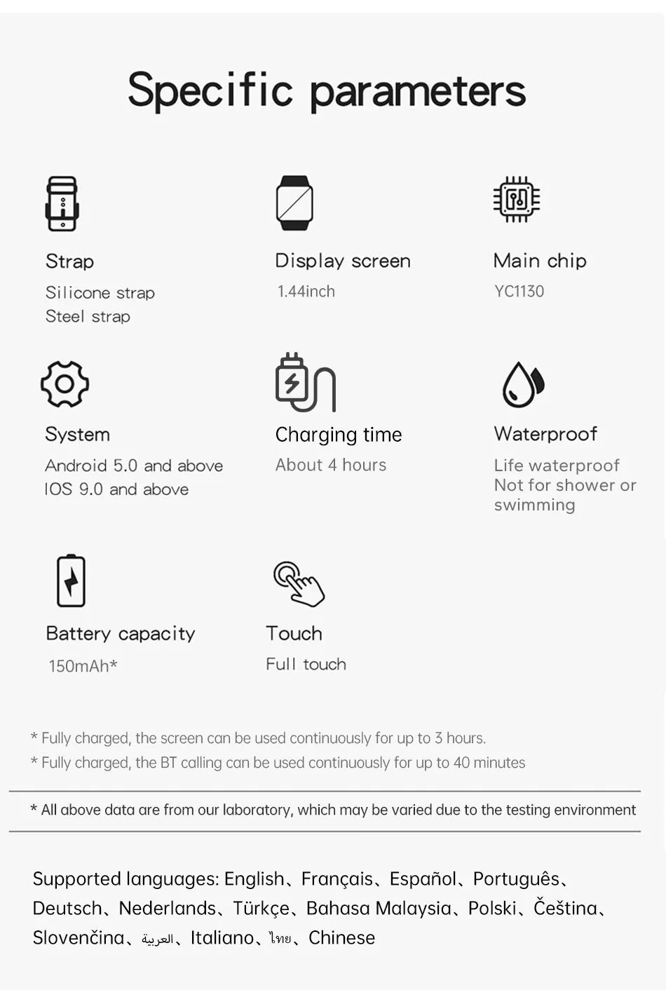 Buy Smart Watch Android Phone 1.44&
