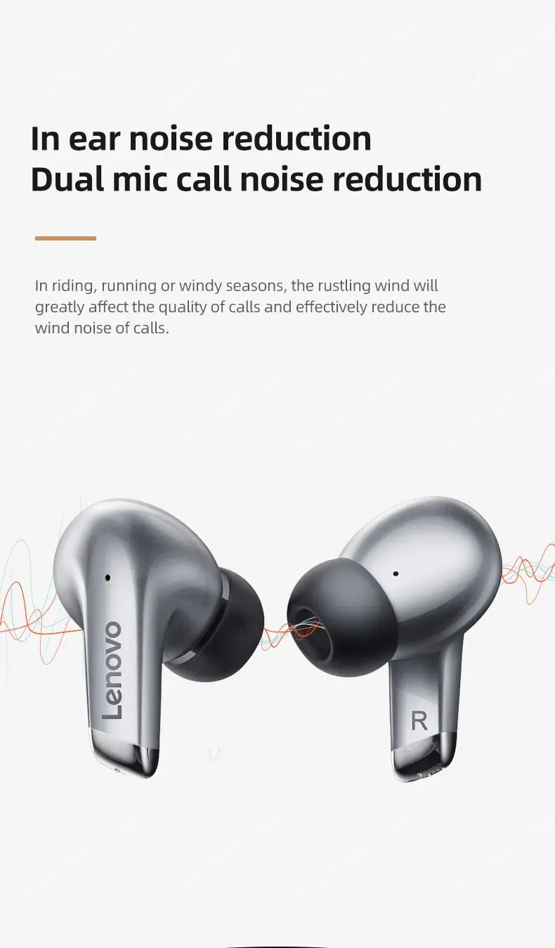 Lenovo LP5 – Premium Wireless Earbuds for Crystal Clear Sound