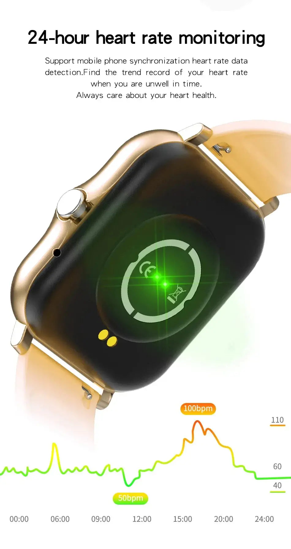 2024 Smart Watch for Men & Women | Full Touch Screen, Sport Fitness, BT Call | Ideal Gift