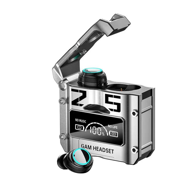 GAM HEADSET electronic device with a metallic finish on a white background