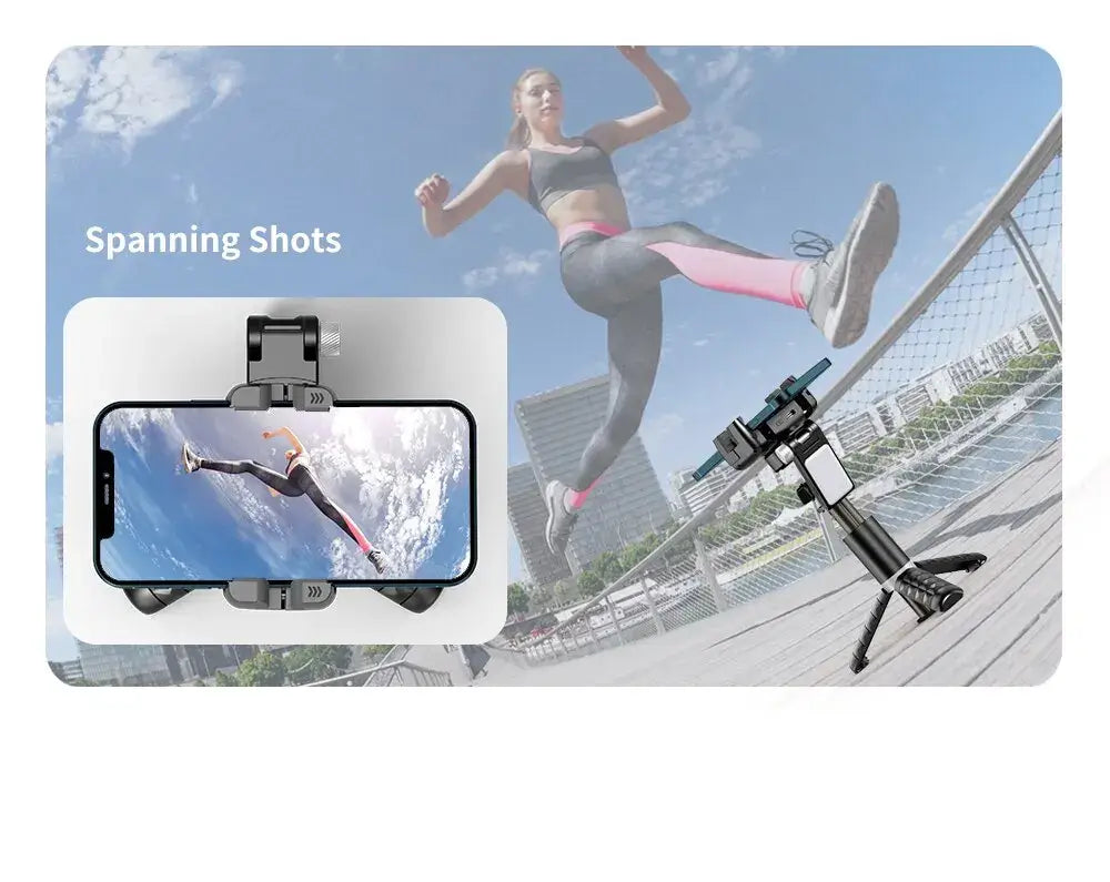 Adjustable phone holder securely holding a smartphone, suitable for video calls, photography, and streaming