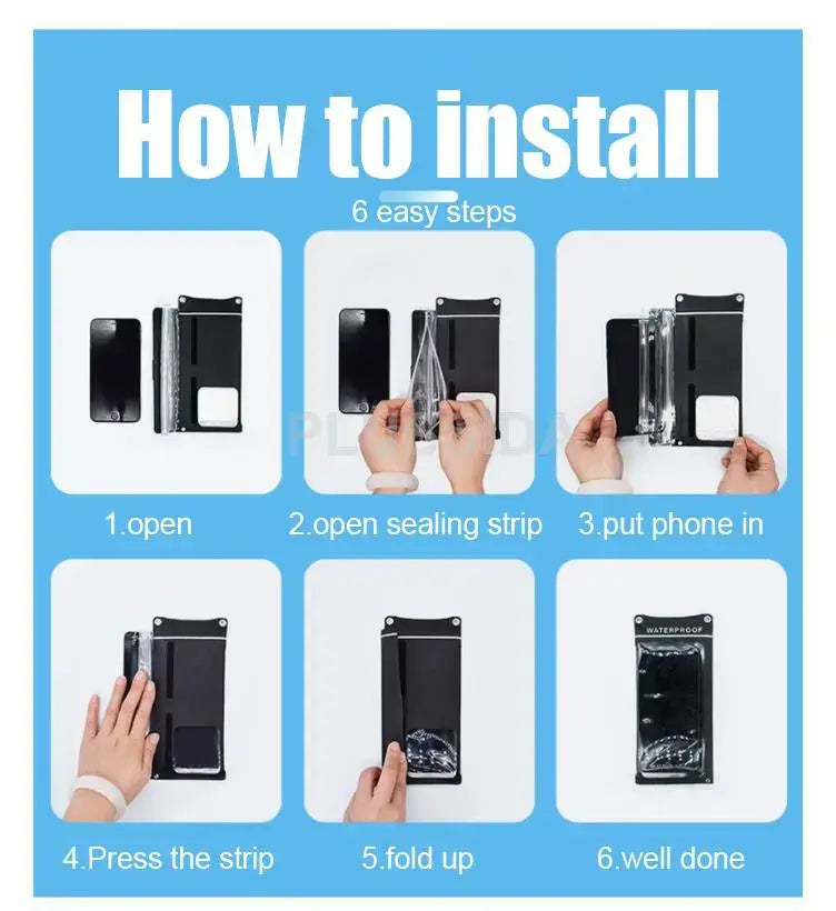 Step-by-step guide on how to install a waterproof phone case in six easy steps