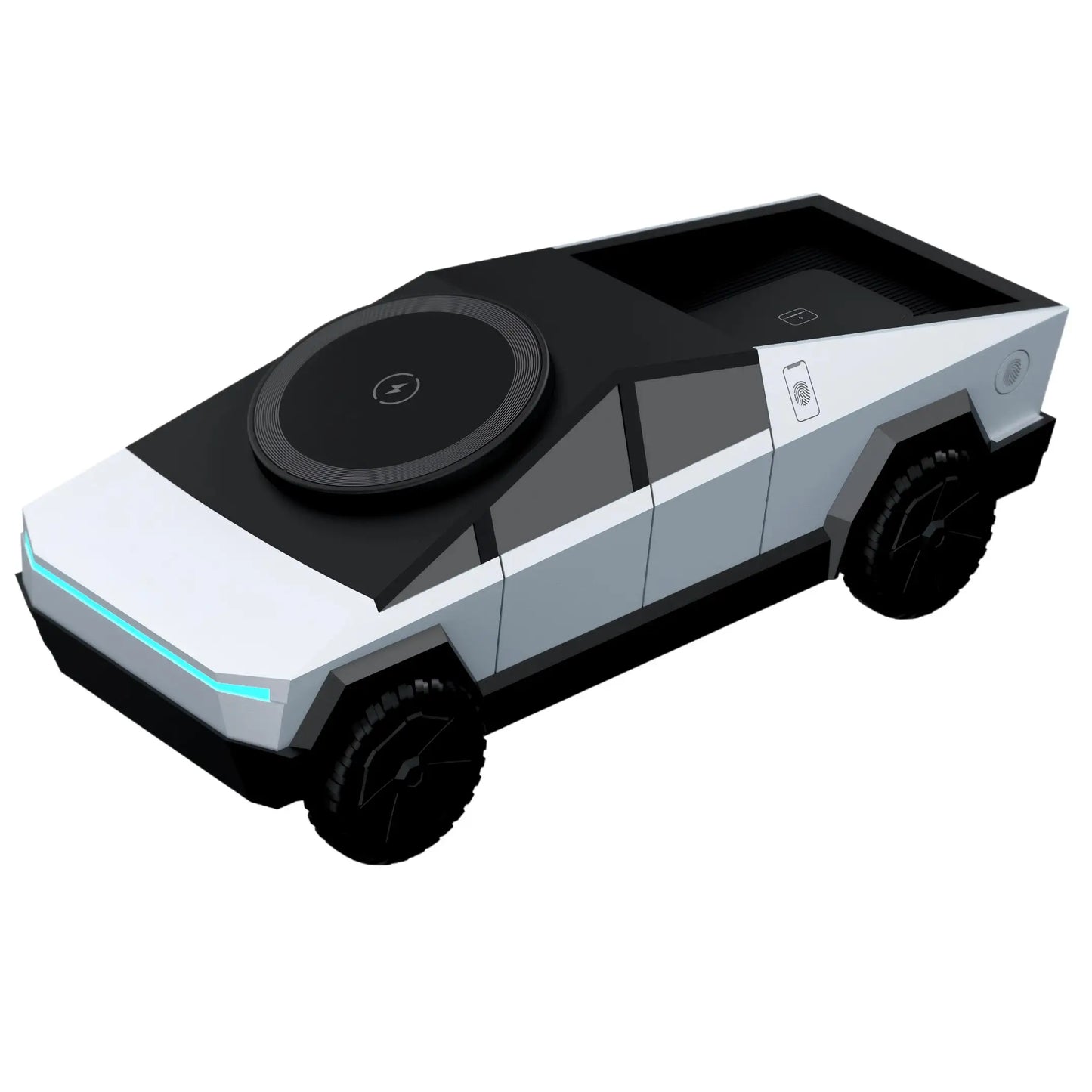 3D model of a futuristic truck on a white background