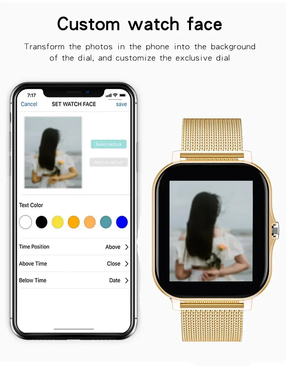 2024 Smart Watch for Men & Women | Full Touch Screen, Sport Fitness, BT Call | Ideal Gift