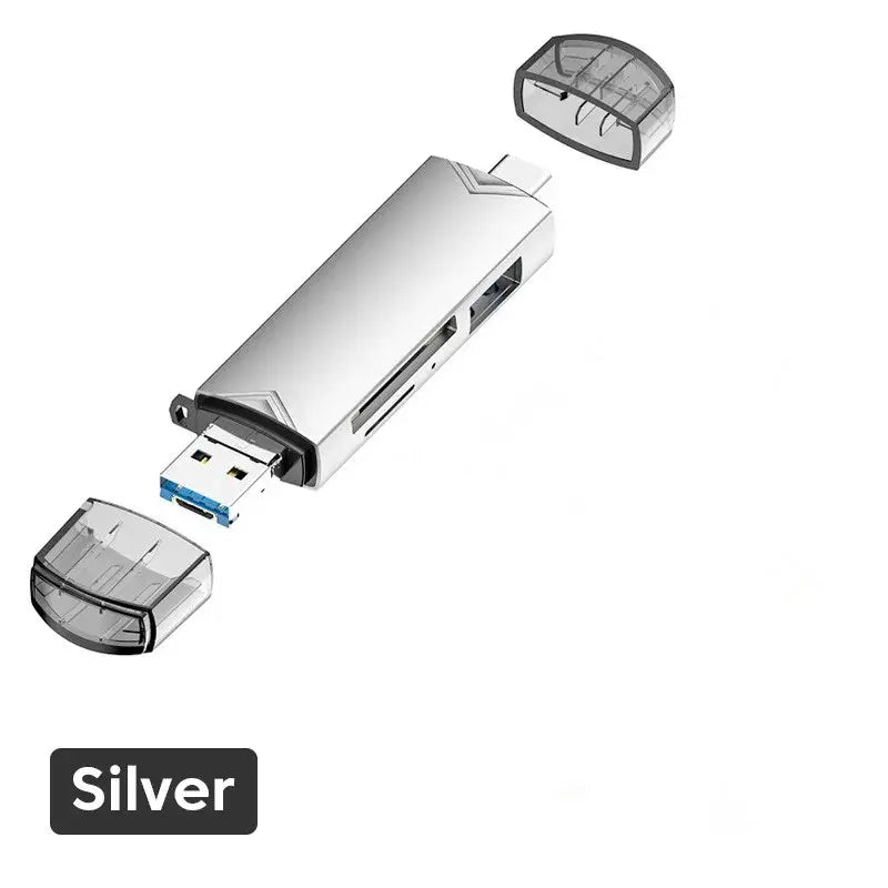 Multi Mobile Adapter 6-in-1 – USB-C Hub & Card Reader