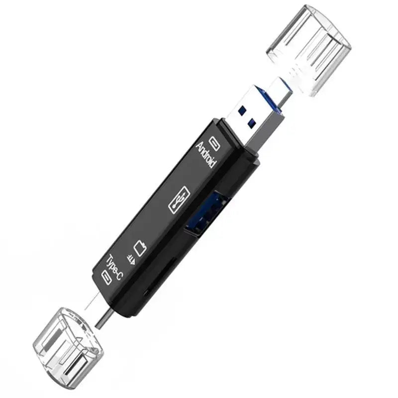 Multi-device USB adapter on a white background