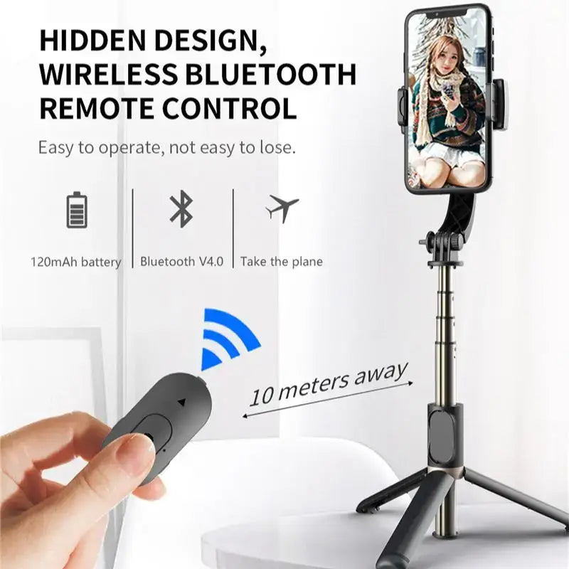 Bluetooth Stabilizer Selfie Stick Tripod with Gimbal