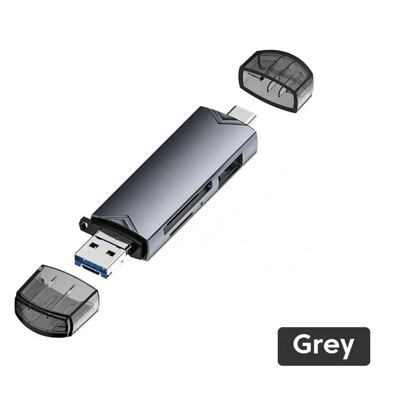 Multi Mobile Adapter 6-in-1 – USB-C Hub & Card Reader