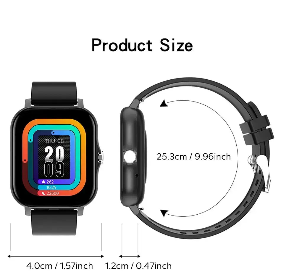 2024 Smart Watch for Men & Women | Full Touch Screen, Sport Fitness, BT Call | Ideal Gift