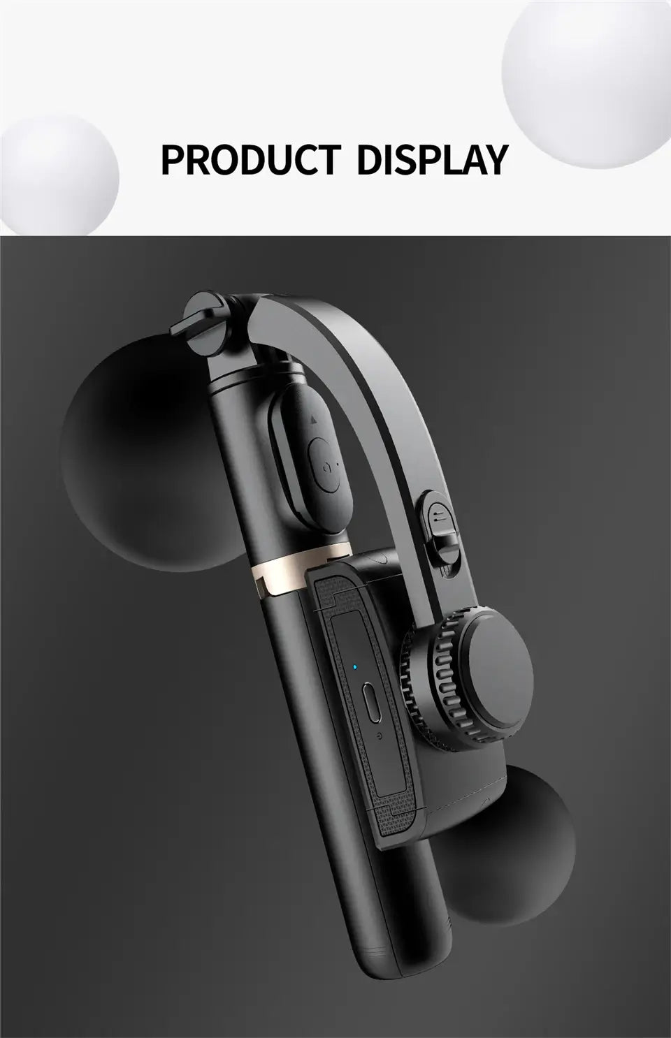 Bluetooth Stabilizer Selfie Stick Tripod with Gimbal