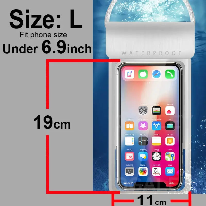 Universal Waterproof Phone Pouch – Touch-Friendly & Anti-Fingerprint