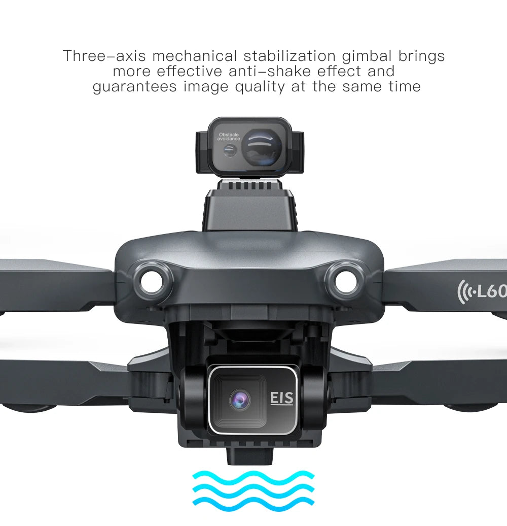 Drones with camera and stabilization gimbal on a white background
