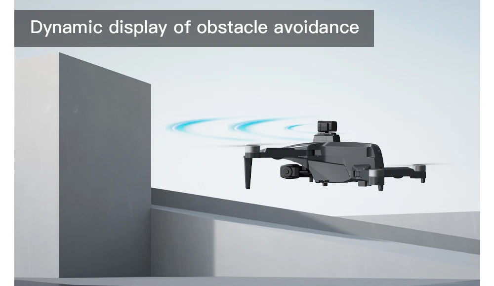 Drone demonstrating obstacle avoidance technology in a controlled environment.