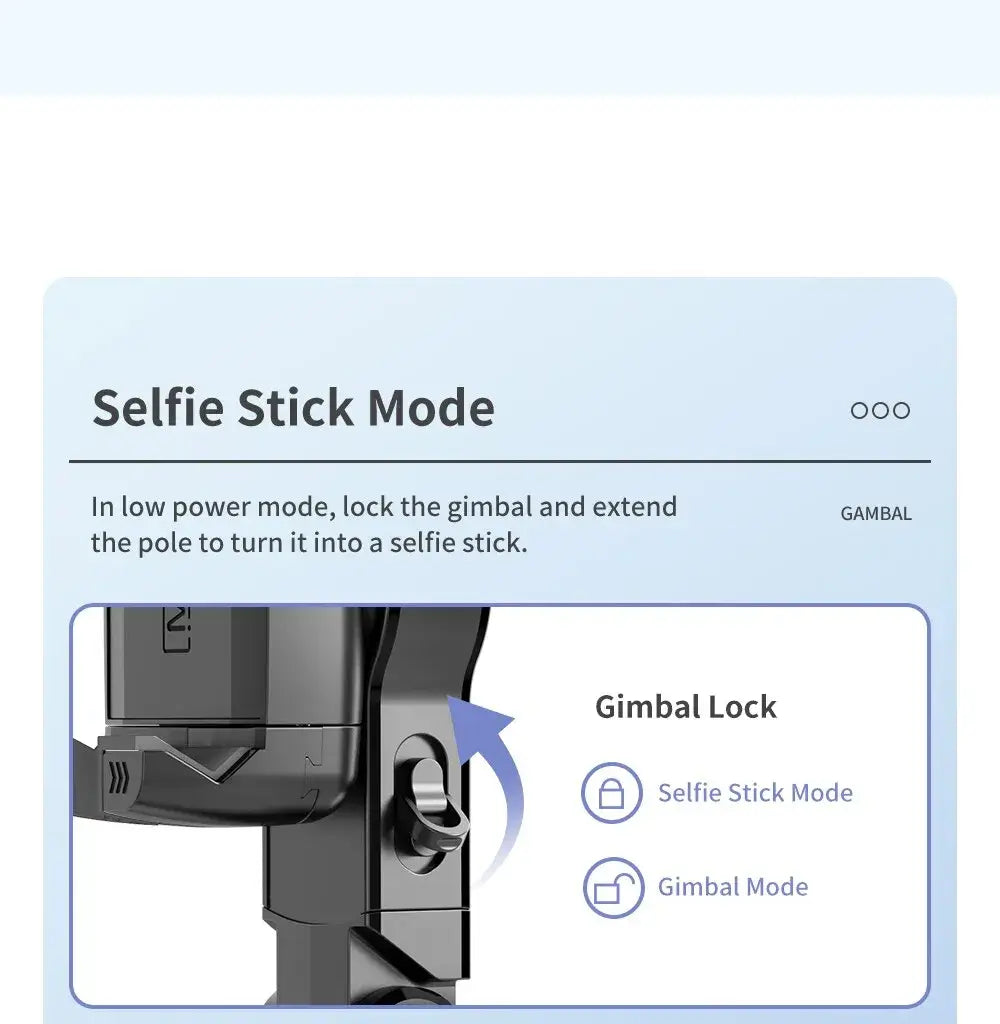 3-in-1 Gimbal Selfie Stick & Tripod