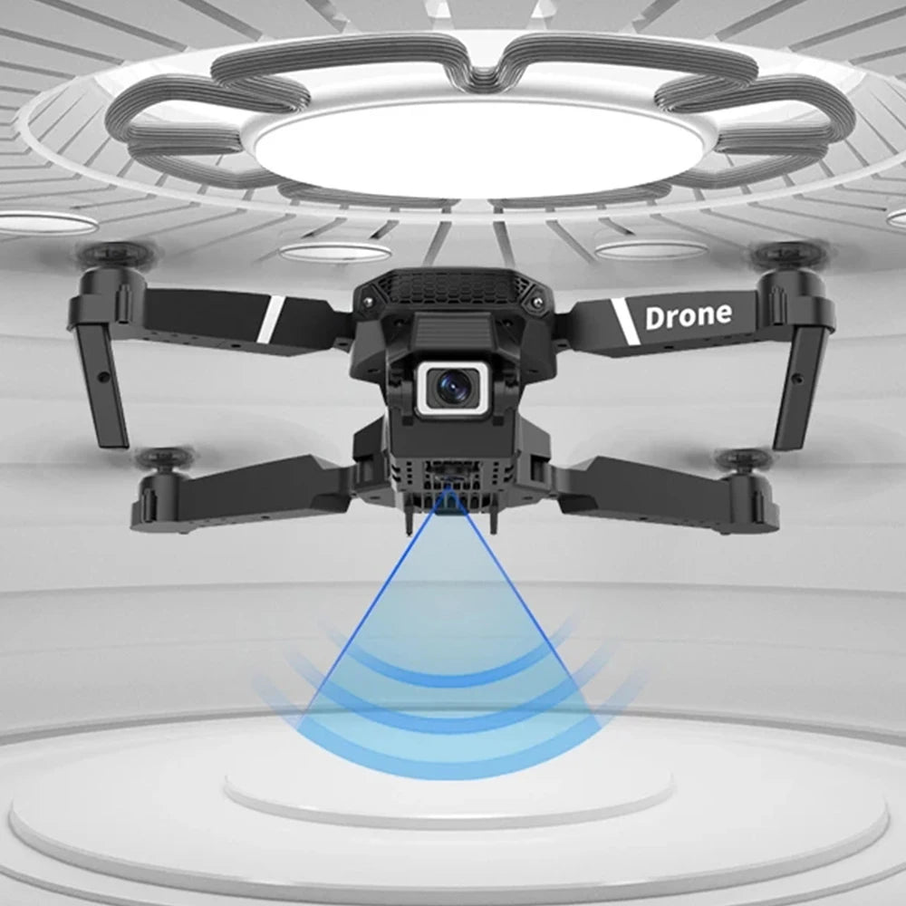 Drone with camera on a white background