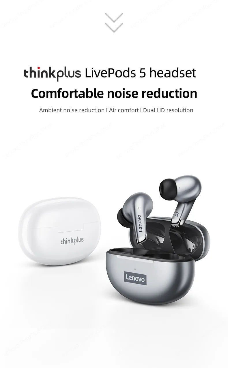 Lenovo LP5 – Premium Wireless Earbuds for Crystal Clear Sound