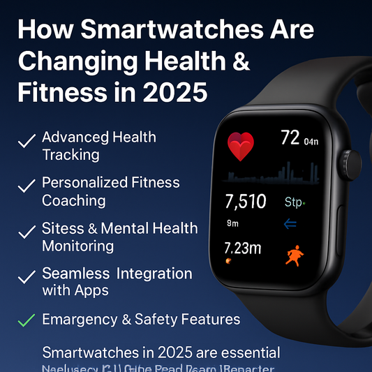 Smartwatch tracking health and fitness data with modern display, symbolizing how wearable technology is transforming wellness in 2025.