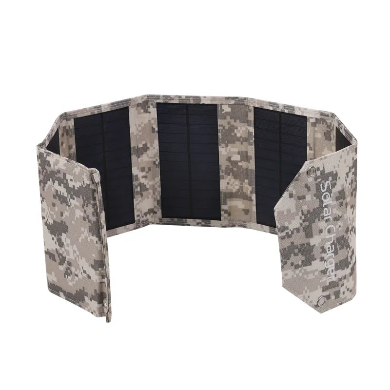 Camouflage solar panel with 'Solar Club' branding on a white background