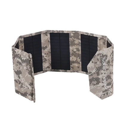 Camouflage solar panel with 'Solar Club' branding on a white background