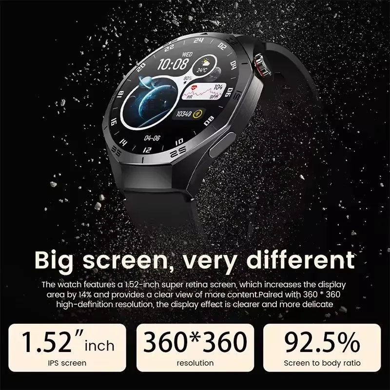 Smartwatch with a large screen on a dark background