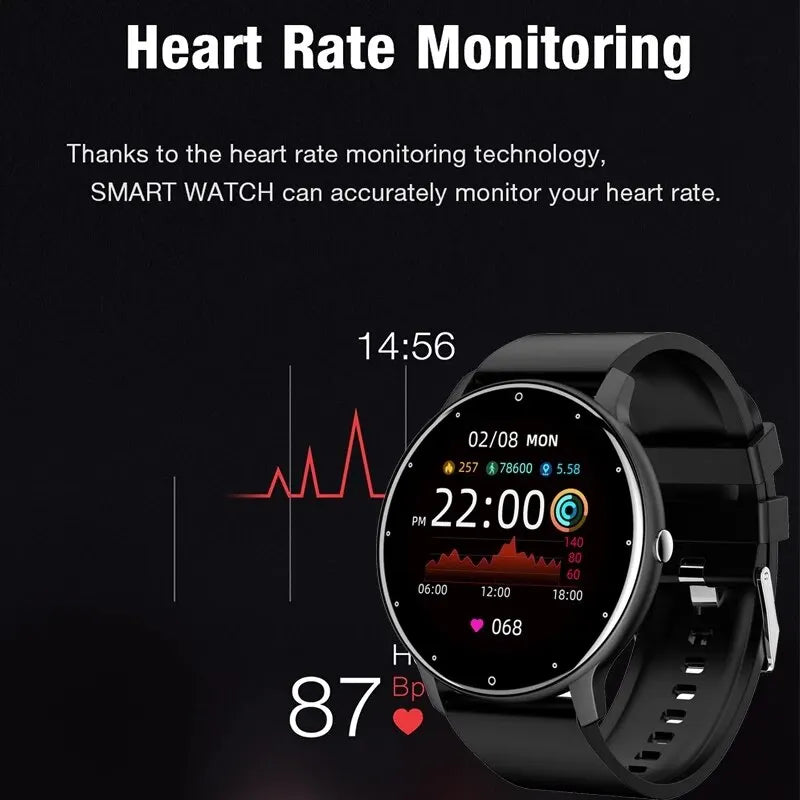 LIGE 2024 Smart Watch - Real-time Activity Tracker &amp; Heart Rate Monitor for Android &amp; iOS