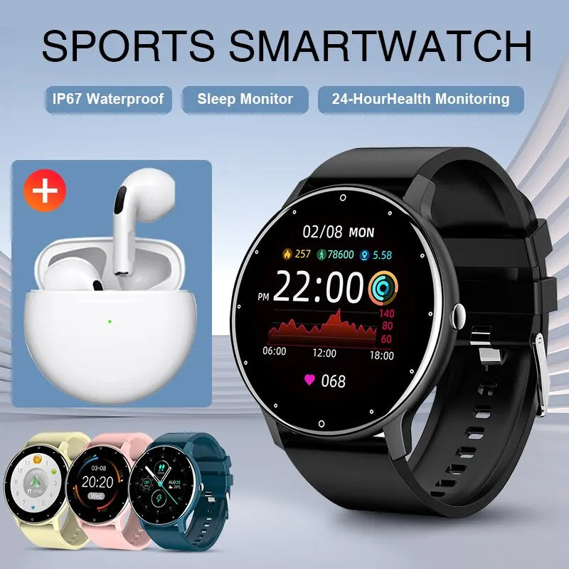 LIGE 2024 Smart Watch - Real-time Activity Tracker &amp; Heart Rate Monitor for Android &amp; iOS