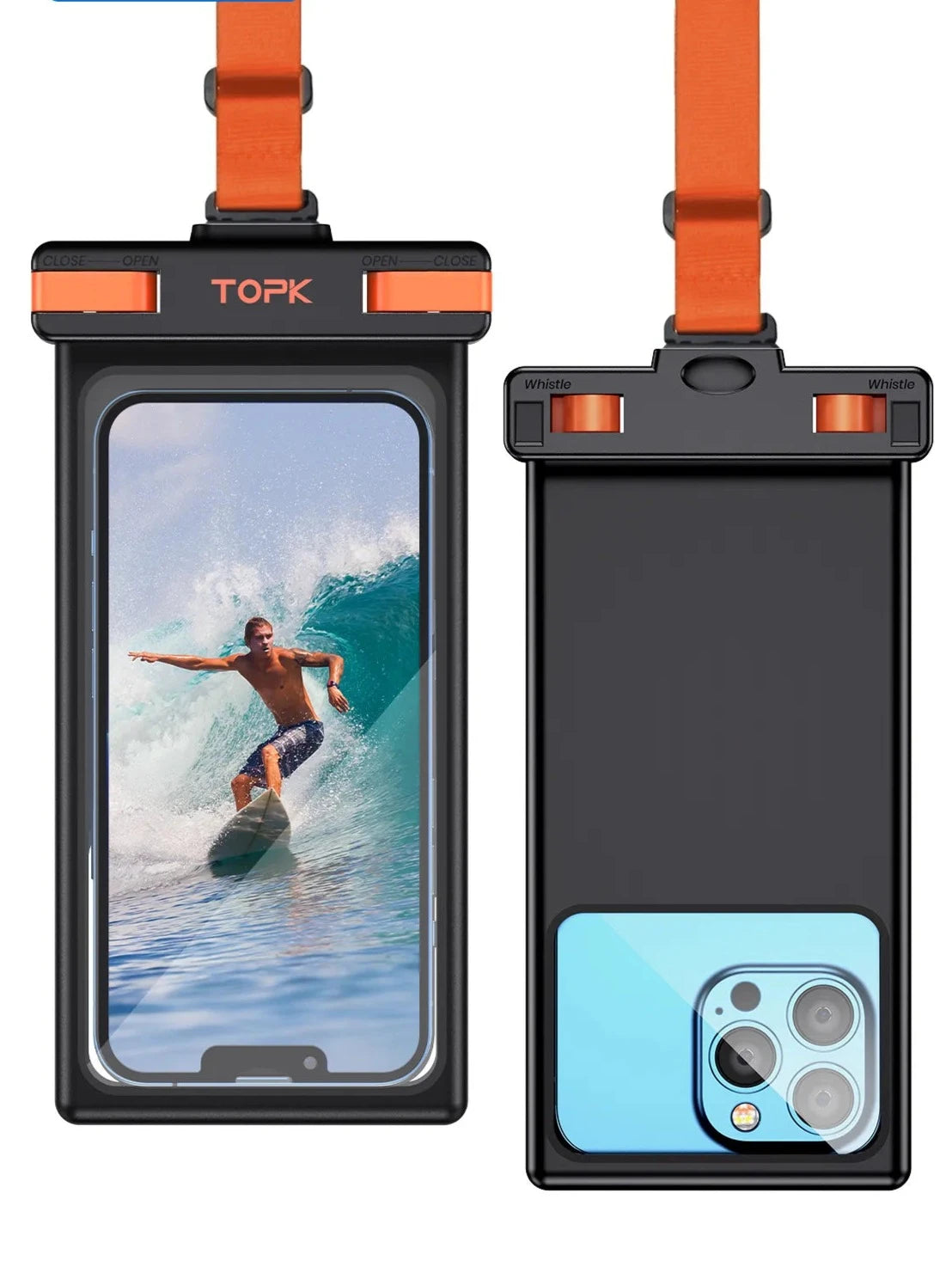 IPX8 Waterproof Phone Pouch for Mobile Phones up to 7.0 Inches | Screen Touchable Case