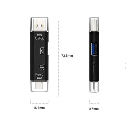 Two USB drives with labeled dimensions on a white background
