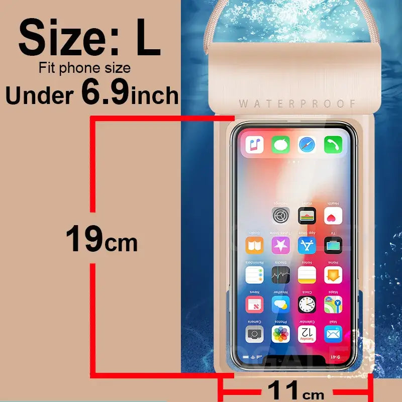 Universal Waterproof Phone Pouch – Touch-Friendly & Anti-Fingerprint