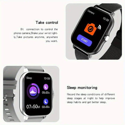 2024 Smart Watch for Men &amp; Women | Full Touch Screen, Sport Fitness, BT Call | Ideal Gift