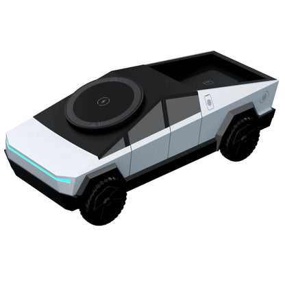 3D model of a futuristic truck on a white background