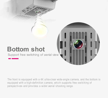 Camera equipment with a 4K ultra-clear wide-angle camera and high-definition camera at the bottom, on a white background.