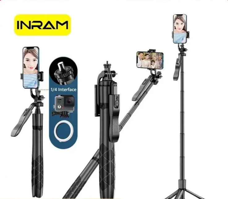 INRAM-L16 Wireless Selfie Stick Tripod Stand | Foldable Monopod