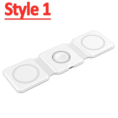 White electronic device with three circular components on a white background, labeled 'Style 1'.