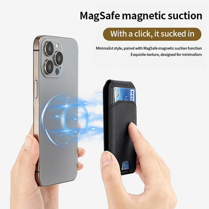 Phone case with MagSafe magnetic suction feature held by a hand