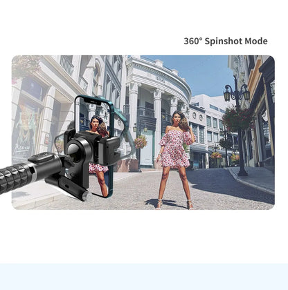 Buy Gimbal Stabilizer Selfie Stick Tripod for 360 Rotation Following Shooting Mode | Perfect for iPhone &amp; Smartphone Live Photography