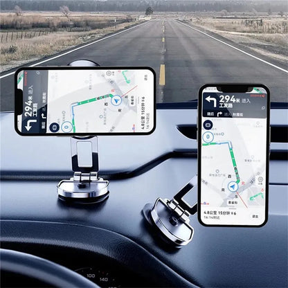 360° Rotatable Magnetic Car Phone Holder | Foldable Bracket for iPhone &amp; Samsung