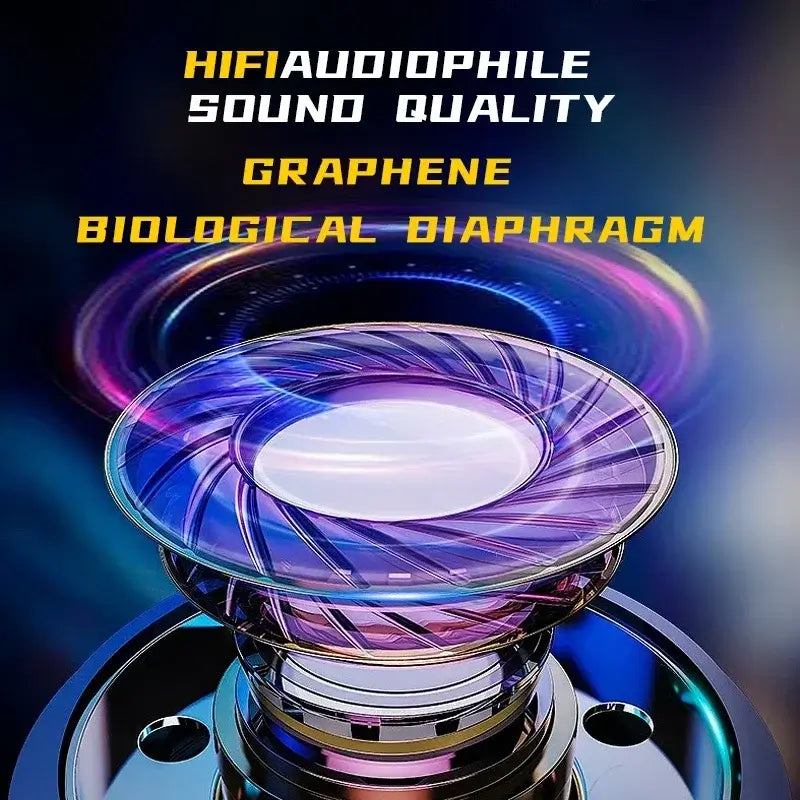Graphene biological diaphragm with HIFI Audiophile branding displayed on a dark background
