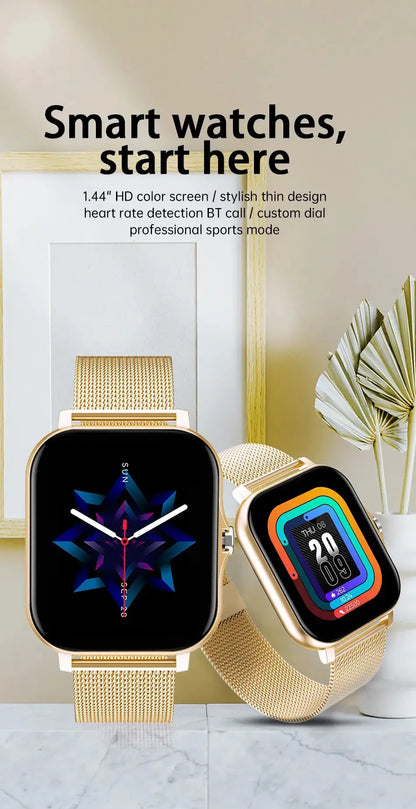 2024 Smart Watch for Men &amp; Women | Full Touch Screen, Sport Fitness, BT Call | Ideal Gift
