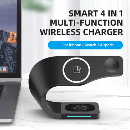 Multi Function Wireless Charger Station - For MagSafe &amp; Qi Devices | 3-in-1 Charger Stand