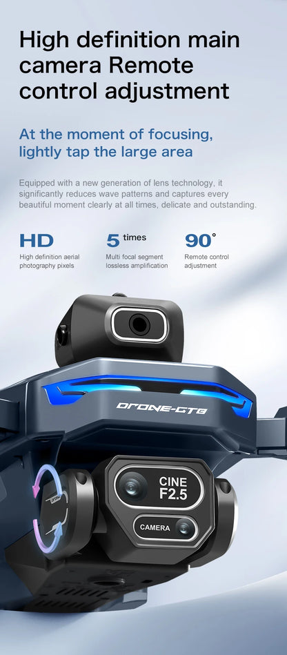 Camera with remote control adjustment feature on a white background