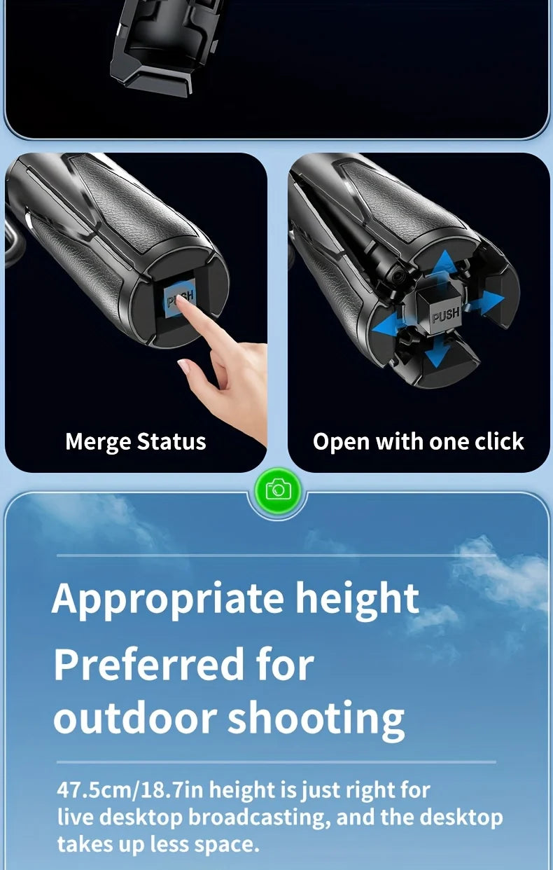 Product display with text about appropriate height for outdoor shooting.