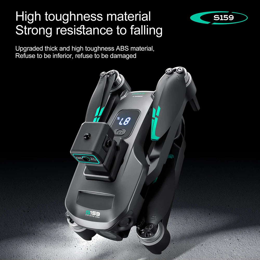 Black and gray scooter with digital display on a dark background, featuring the brand 'S159'.