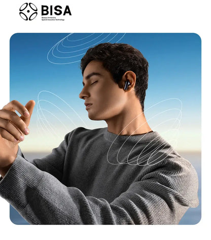 Man wearing a gray sweater with a BISA logo in the corner
