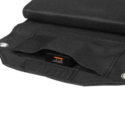 Black bag with a USB port on a white background