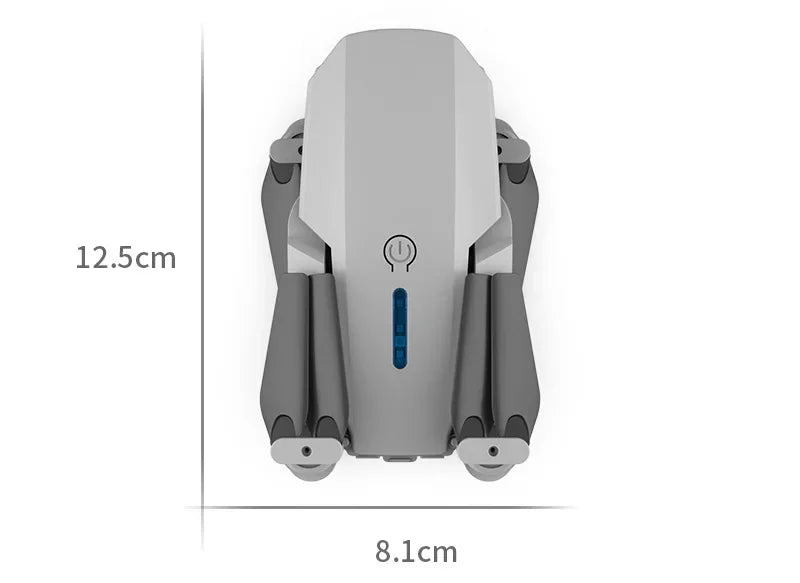 Small robot device with dimensions labeled on a white background