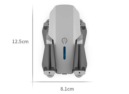 Small robot device with dimensions labeled on a white background