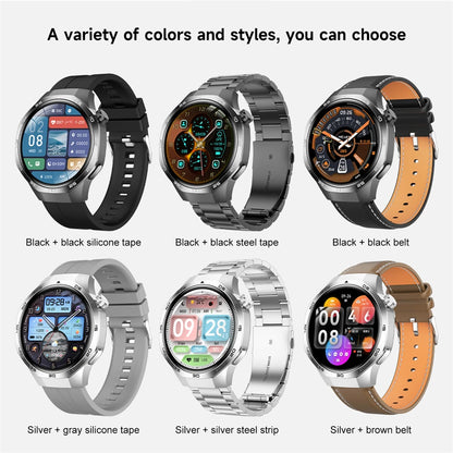 Various smartwatches with different color combinations of bands and cases.
