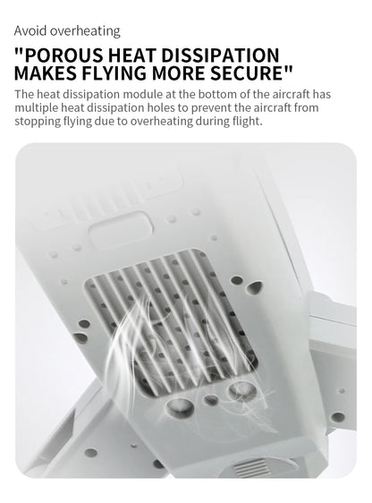 Heat dissipation module on an aircraft with text about preventing overheating.